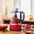 KitchenAid 1.7L Food Processor, Empire Red, in use