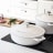 MasterClass Cast Aluminium 4L Shallow Casserole Dish, 28cm - Cream on the stove