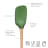 Tovolo Flex-Core Wood Handled Spoonula - Pesto