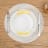 Humble & Mash Round Placemat, Set of 2 - Blue & Yellow in use 