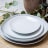 Vista Alegre Karma White Porcelain Plates, Set of 4 in use 