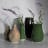 Mervyn Gers Glazed Stoneware Narrow Tapered Vase - Satin Matte Black lifestyle