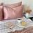 Dear Deer Satin Pillow Slip, Set of 2 - Blush in use 