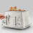 DeLonghi Scultura Selections 4 slice toaster  - Limestone White in use