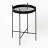 Native Decor Matte Black Mirror Side Table Product Image 