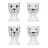 KitchenCraft Cat and Dog Egg Cups, Set of 4