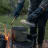 Barebones Enamel Stock Pot with Lid in use