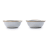 Barebones Enamel Bowl, Set of 2 - Eggshell angle