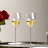 Riedel Veloce Champagne Wine Glasses, Set of 2 on the table with roses