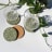 Alkaline Terrazzo Coasters, Set of 4 - Olive and White Terrazzo At A Table Setting 