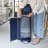 Joseph Joseph Porta Easy Empty Pedal Bin, 40L - Midnight Blue removing the plastic bag