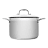 Sagenwolf Silver Series Stainless Steel Casserole Pot with Glass Lid - 24cm angle