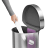 Simplehuman Semi-Round Sensor Bin, 45L pulling out the liner