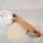 Oh Nice Wooden Rolling Pin with Ball Detail, 35cm - Beech with rolled dough and flour