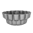 MasterClass Non-Stick Cast Aluminium Decorative Cake Tin, Tiered angle