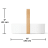 Umbra Bellwood Caddy - White and Natural measurements 