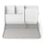 Umbra Sling Folding Dishrack - White open front view