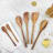 Tovolo Olivewood Spatula Utensil Set, Set of 6 on the kitchen counter