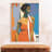 Hertex HAUS Radiant Serenity Wall Art in Tangerine on the wall