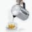 Severin Digital Kettle, 1.7L pouring water in a tea cup