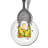 OXO Good Grips Pasta Scoop & Strainer with an egg on a plate