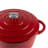 Sagenwolf Enamelled Cast Iron Casserole Pot, 28cm - Gloss Red detail