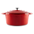 Sagenwolf Enamelled Cast Iron Casserole Pot, 28cm - Gloss Red angle