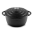 Sagenwolf Enamelled Cast Iron Casserole Pot, 26cm - Matt Black