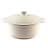 Sagenwolf Enamelled Cast Iron Casserole Pot, 26cm - Gloss White