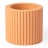 Alkaline Small Ribbed Candle Holder - Apricot Crush 