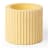 Alkaline Small Ribbed Candle Holder - Pale Banana