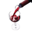 Vacu Vin Crystal Drip-Free Wine Pourer, Set of 2 pouring in a glass