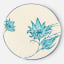Mervyn Gers Glazed Stoneware Side Plates, Set of 4 - Alabaster with Blue Art Product Top Down View 