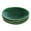 Mervyn Gers Glazed Stoneware Dinner Plates, Set of 4 Fig Green