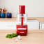 Magimix Le Mini Plus 1.7L Food Processor - Red on the kitchen counter