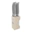 Laguiole by Andre Verdier Steak Knife Set with Stand, 6-Piece - Mouse Grey