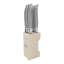 Laguiole by Andre Verdier Steak Knife Set with Stand, 6-Piece - Mouse Grey