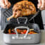 MasterClass Non-Stick Premium Roasting Set with roasted meat