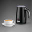 Dualit Milk Frother with Chrome Handle, Cordless, 200ml with a cup of coffee