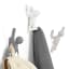 Umbra Buddy Moulded Wall Hooks, Set of 3 - Grey Multi with hanged items