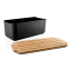 Eva Solo Bread Bin - Black with lid open