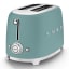 Smeg Retro 2-Slice Toaster, 950W - Matte Emerald Green angle