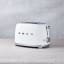 Smeg Retro 2 Slice Toaster - Matt White lifestyle angle