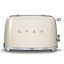 Smeg Retro 950W 2 Slice Toaster, Cream side View