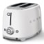 Smeg Retro 950W 2 Slice Toaster, White