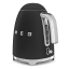 Smeg Retro Kettle, 1.7L - Matt Black back view 