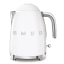 Smeg Retro Cordless Kettle, 1.7L, White