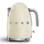 Smeg Retro Cordless Kettle, 1.7L, Cream