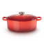 Le Creuset Signature 9 Litre Oval Cast Iron Casserole, 35cm Cerise