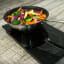 Snappy Chef 3000W Double Induction Cooker Plate, with a pan and veggies